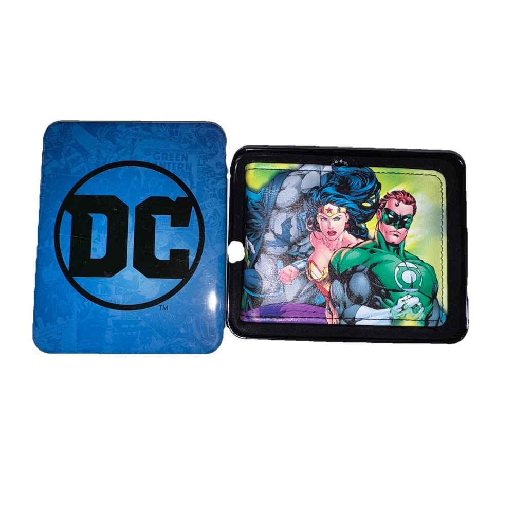 Buckle-Down DC Comics Justice League Men Bifold Wallet with Collectible Tin NEW
